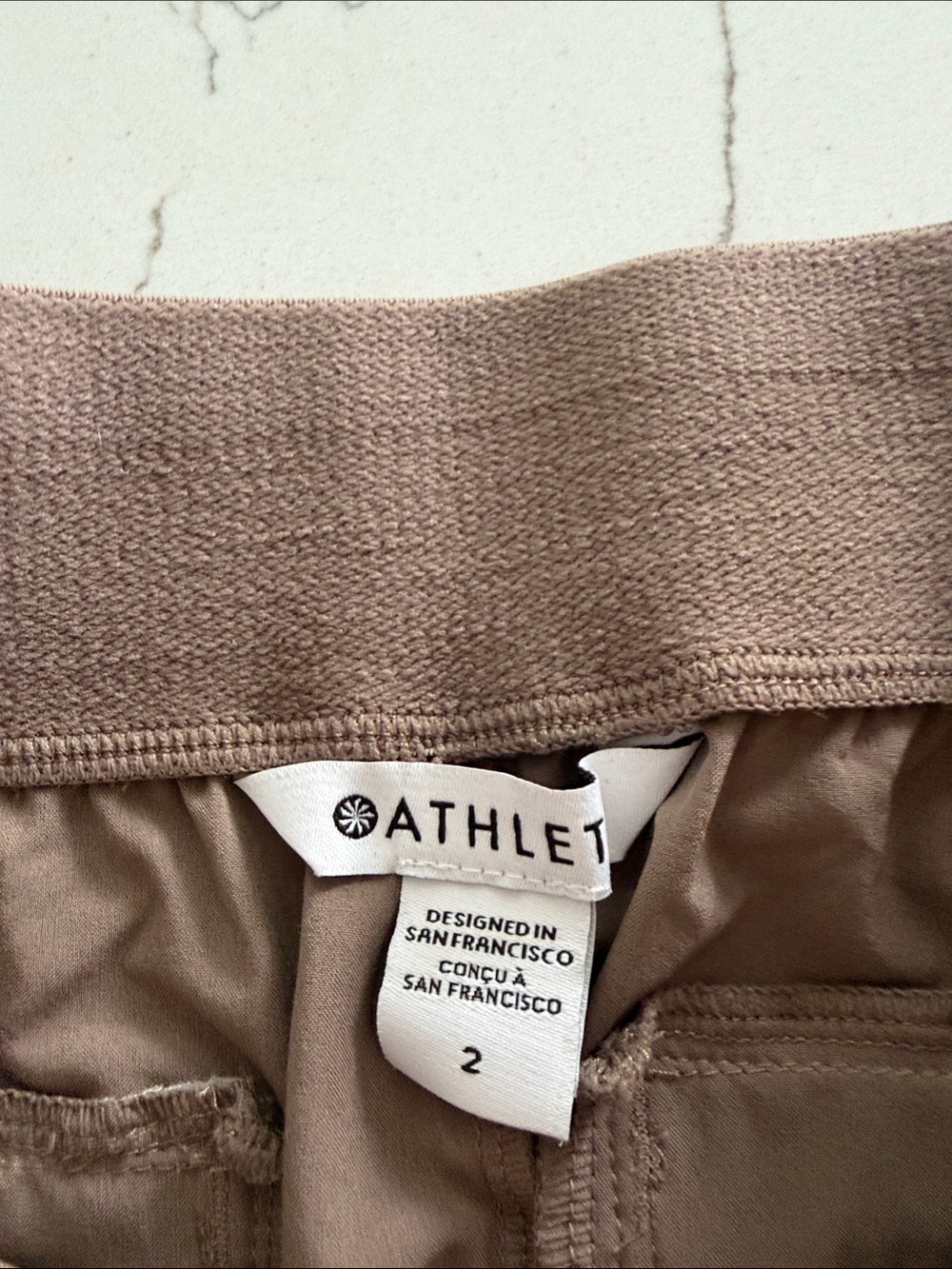 Athleta Taupe Brooklyn Zip-Hem Joggers - Picture 2 of 5